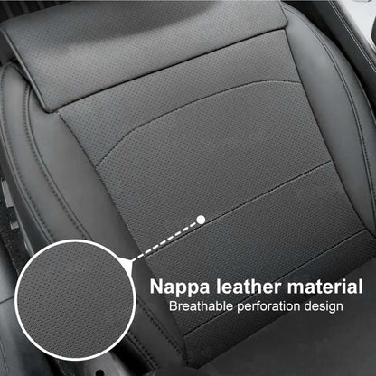 Model Y Model 3 Nappa Leather Front Seat Covers with Padded Leg Support 1PC