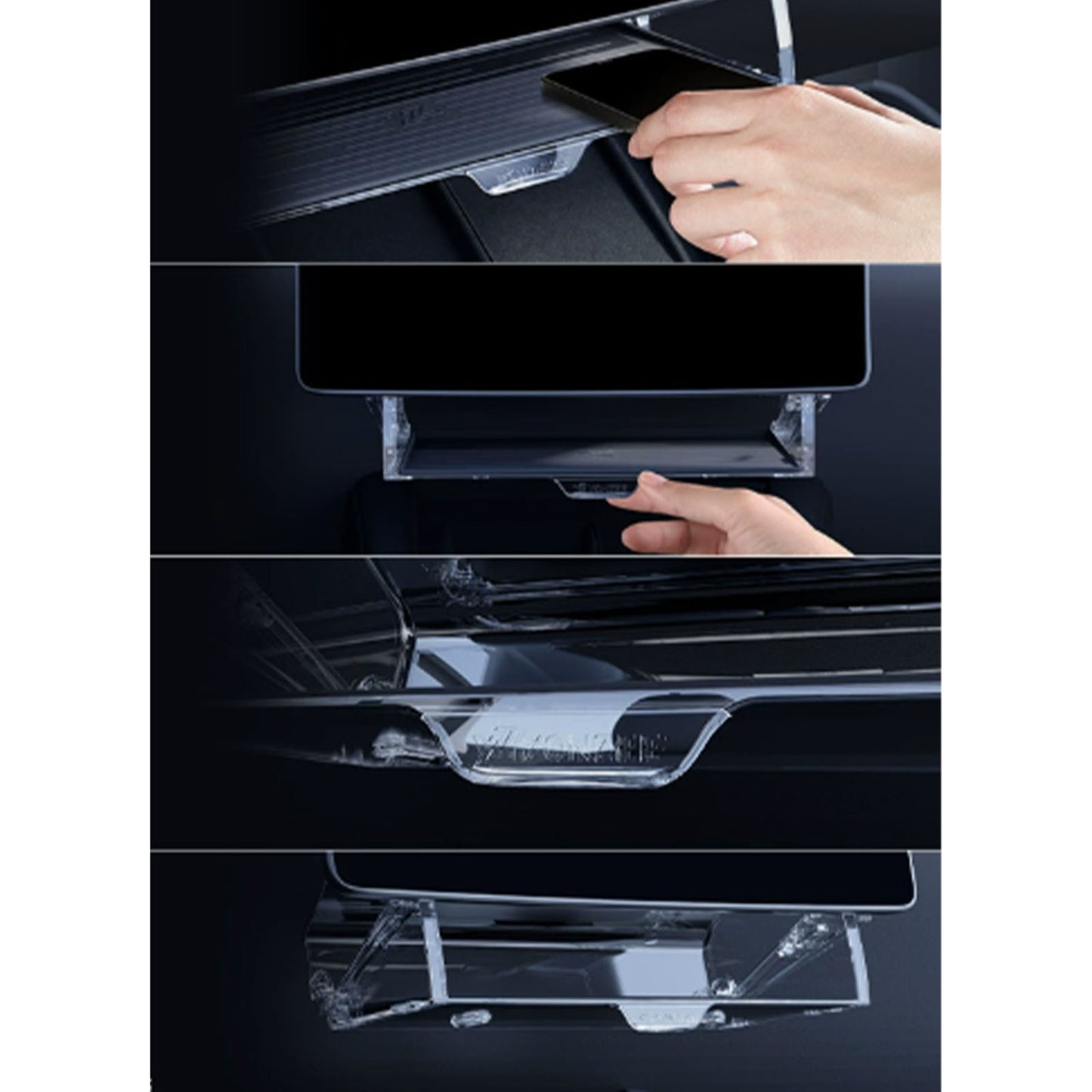 Tesla Model Y Model 3 Highland/Juniper Under Screen Storage Box Behind Screen Holder Hidden Shelf Tray