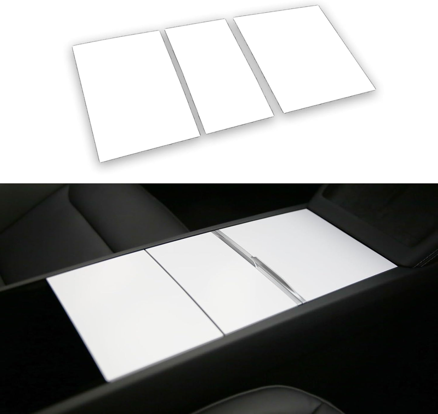 Tesla Model 3 Highland Center Console Decoration Matte White