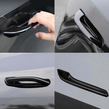 Tesla Model 3 Model Y Door Handles Antifreeze Handle Stickers Gloss Black