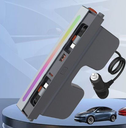 Tesla Model 3 Model Y Docking Station with Ambient Lights Type-C x2