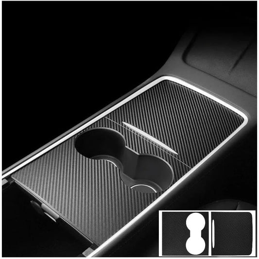 Tesla Model 3 Model Y Center Console Decoration Matte Carbon Fiber