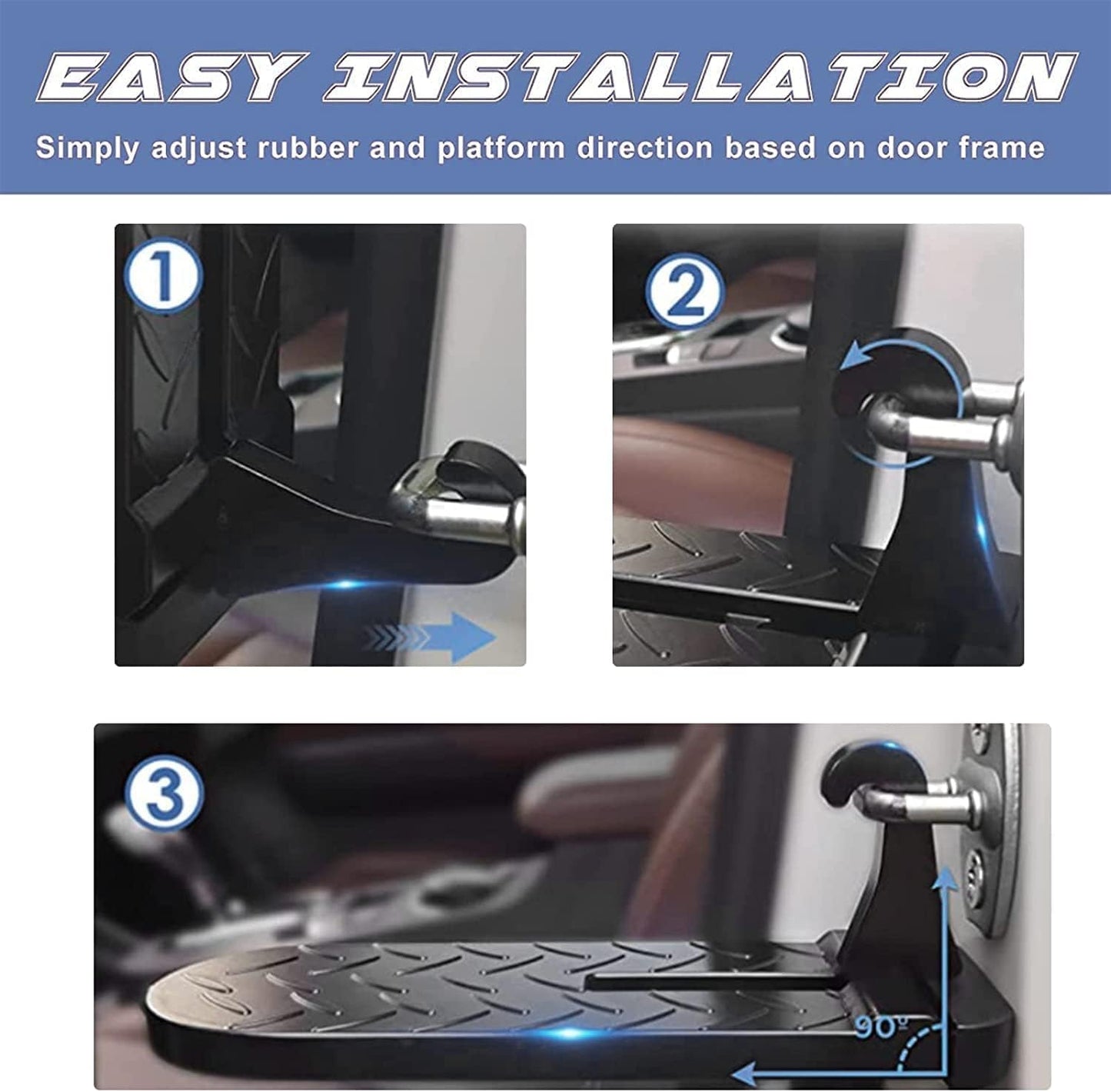 Car Door Step - Easy Access with Safety Hammer for Car Rooftop