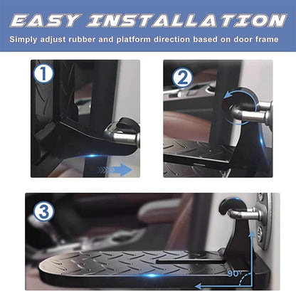 Car Door Step - Easy Access with Safety Hammer for Car Rooftop