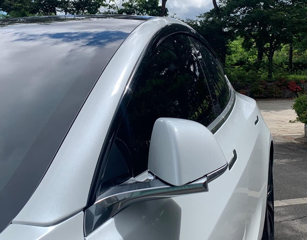 Tesla Model 3 2017-2024 Window Rain Shield vent shade Gloss Black