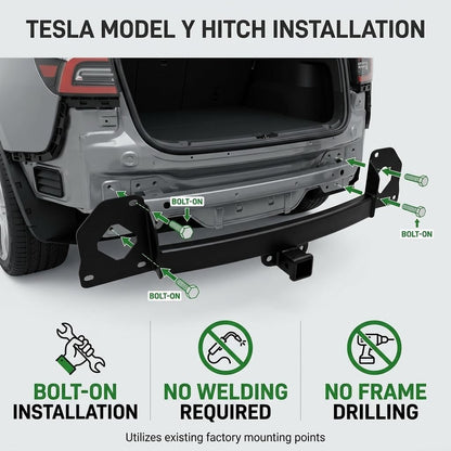 Tesla Model 3 Model Y Class 3 Trailer Hitch and Wiring Harness Kit