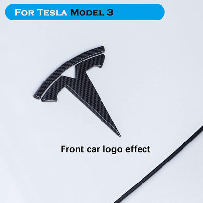 Tesla Model 3 Logo Cover overlay Emblem Badge Front Trunk Rear Trunk Steering Wheel