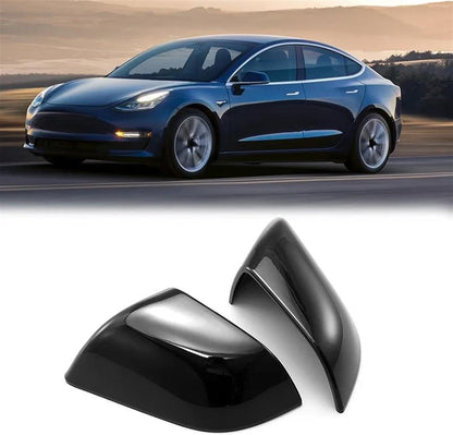 Tesla Model 3 Rearview Side Mirror Cover Cap 2 PCS Gloss Black