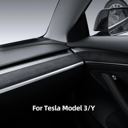 Tesla Model 3 Model Y Alcantara Dashboard Cover Wrap & Inner Front Door Trim Panel Armrest Cover