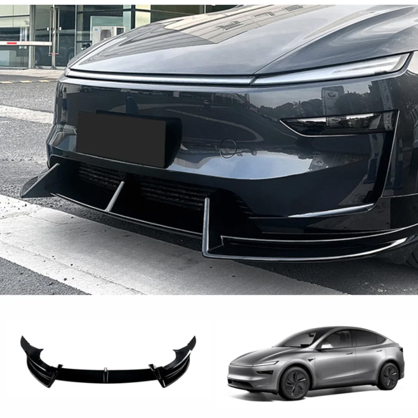 Tesla Model Y Juniper 2025+ Front Lip Spoiler V2