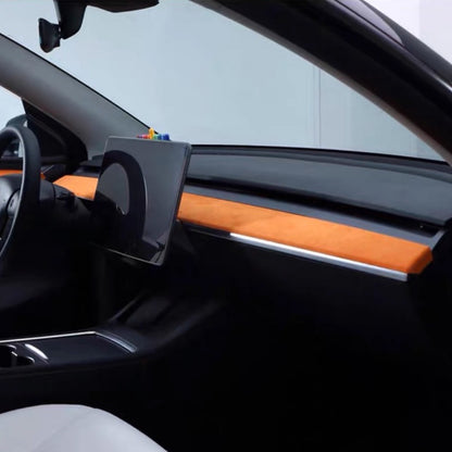Tesla Model 3 Model Y Alcantara Dashboard Cover Wrap & Inner Front Door Trim Panel Armrest Cover