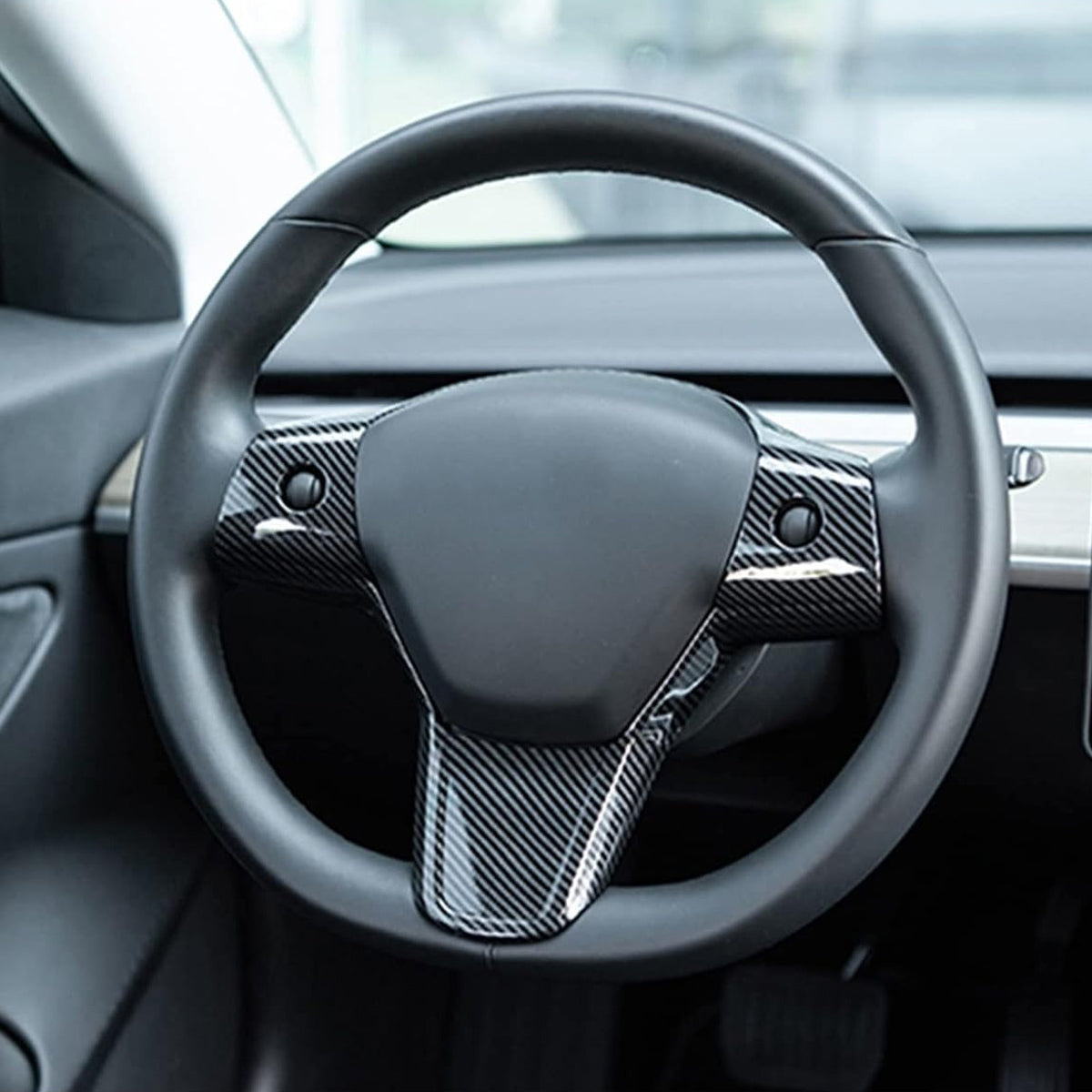 Tesla Model 3 /  Model Y  Steering Wheel Decorative Frame Stick on Protector
