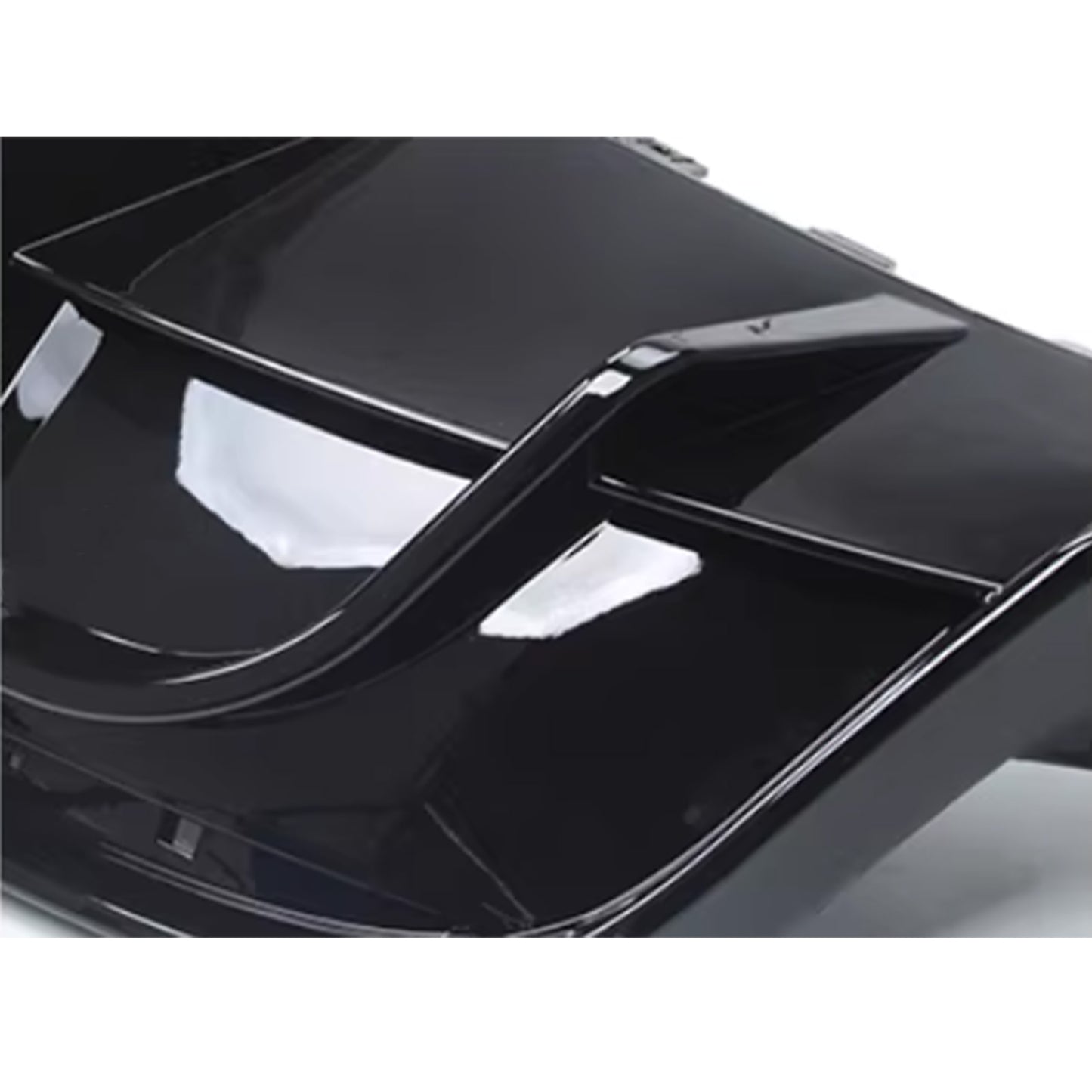 Tesla Model Y diffuser Replacement with hitch cover Gloss Black With installtion
