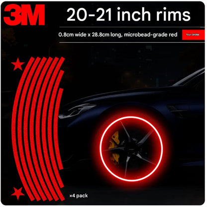 Car Wheel Rim Reflective Sticker 16inch to 21 inch