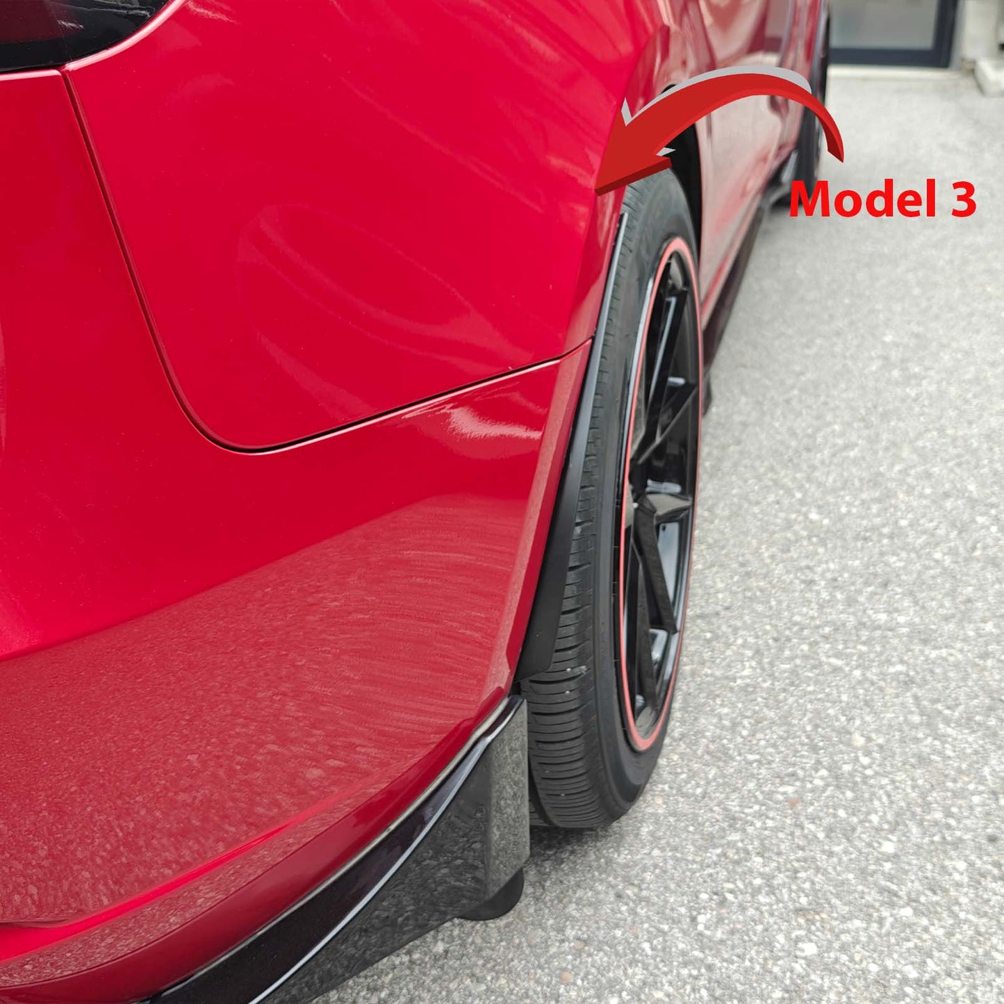 Tesla Model Y 3 Fender Flares Wheel Eyebrow Arch Mudguard Cover Matte black