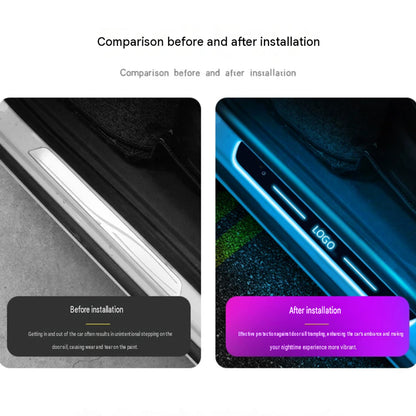 Tesla Model 3/Y Magnetic illuminated Pedal Welcome Light Door Sill 4 pcs