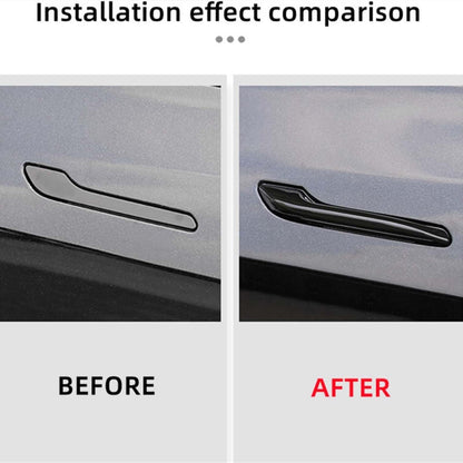 Tesla Model 3 Model Y Door Handles Antifreeze Handle Stickers Gloss Black