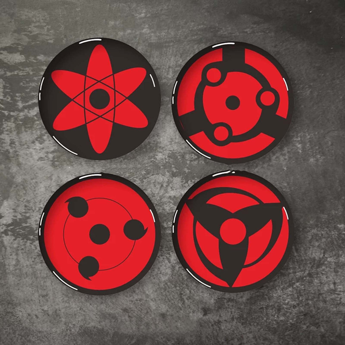 Center hub sticker - Naruto Mangekyo Sharingan