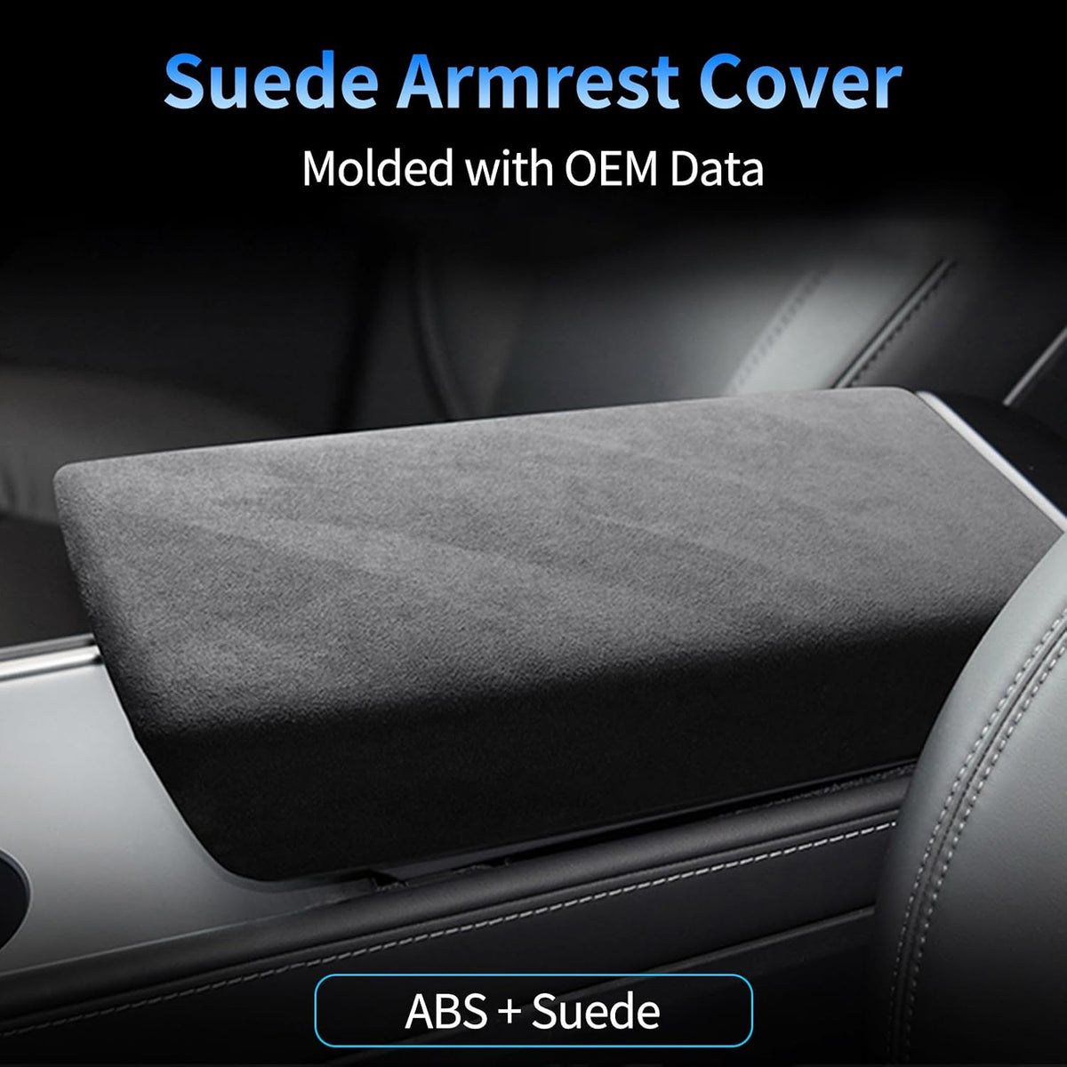 Tesla Model 3 / Model Y Alcantara Armrest Cover