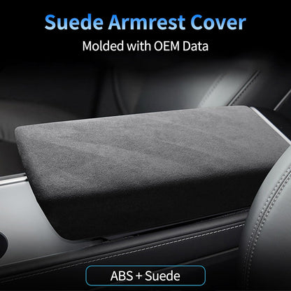 Tesla Model 3 / Model Y Alcantara Armrest Cover
