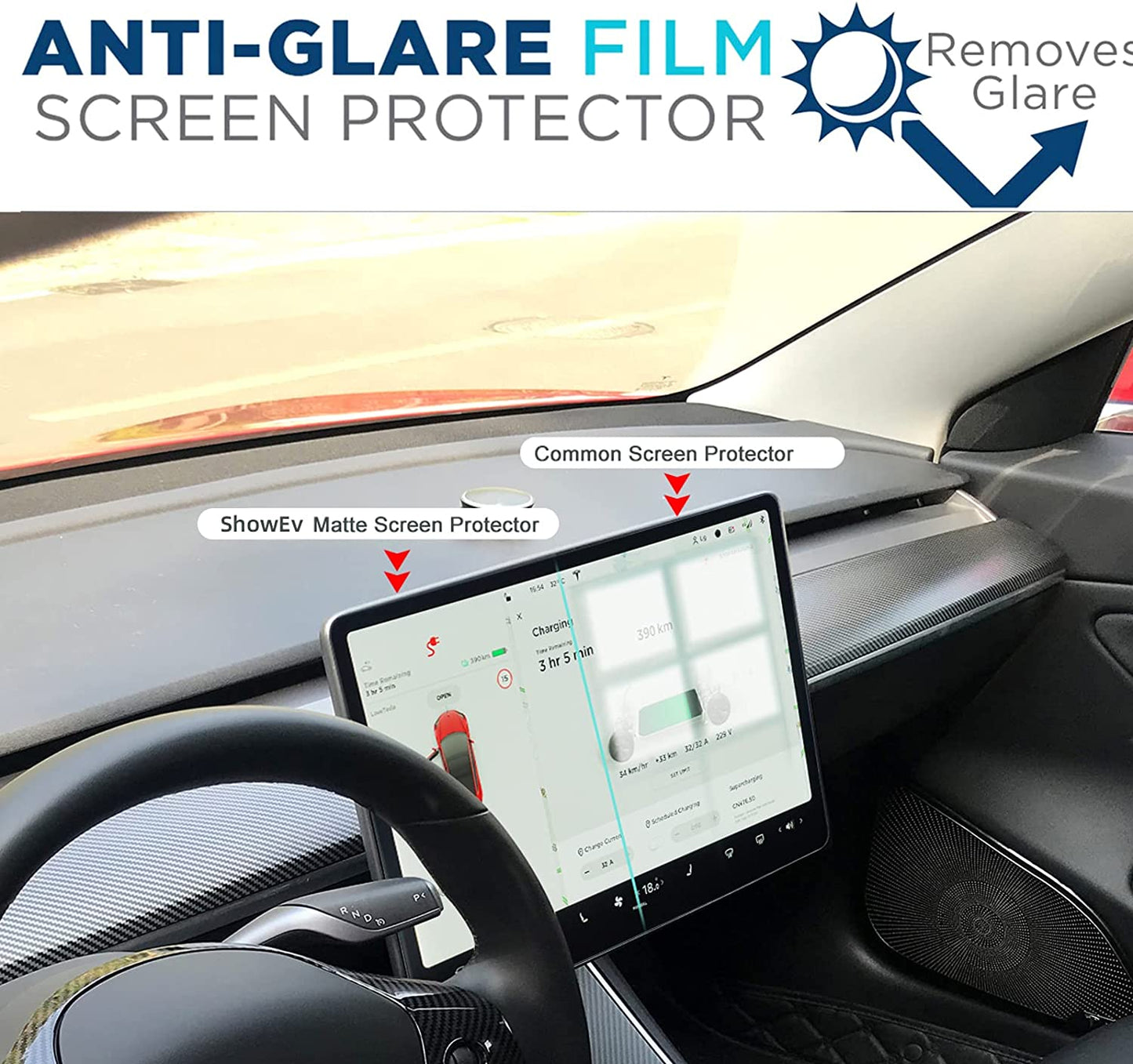 Tesla Model 3 Y Screen Protection Film Matte