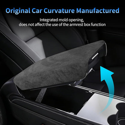 Tesla Model 3 / Model Y Alcantara Armrest Cover