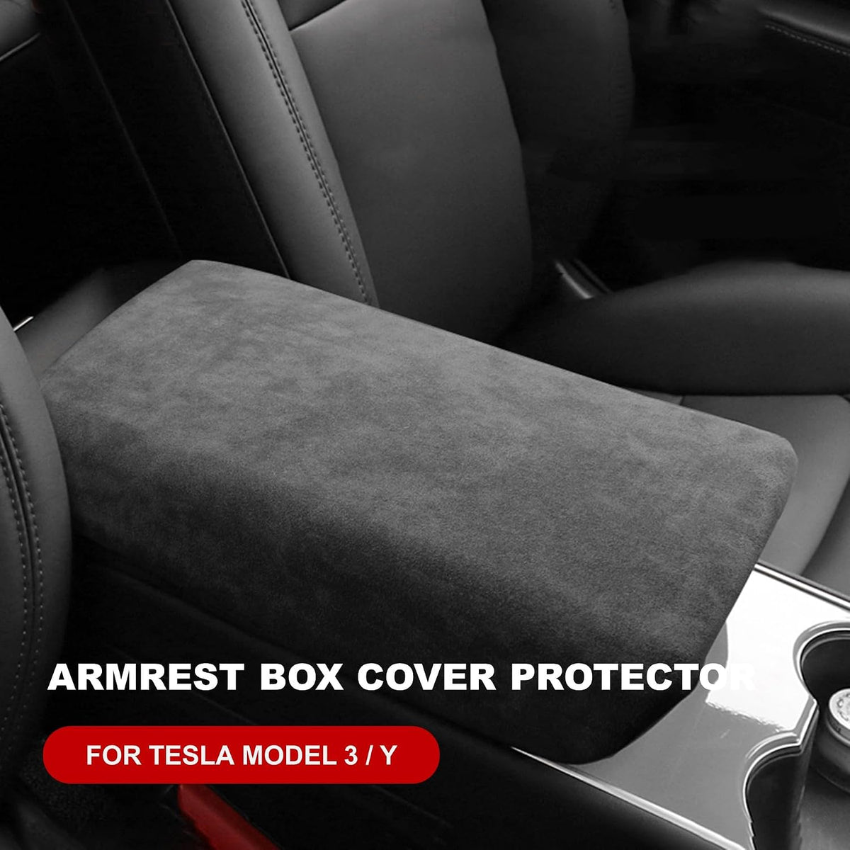 Tesla Model 3 / Model Y Alcantara Armrest Cover