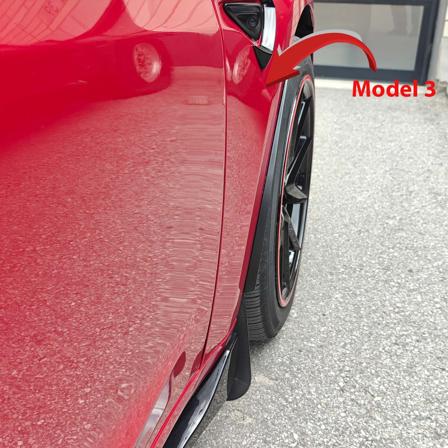 Tesla Model Y 3 Fender Flares Wheel Eyebrow Arch Mudguard Cover Matte black