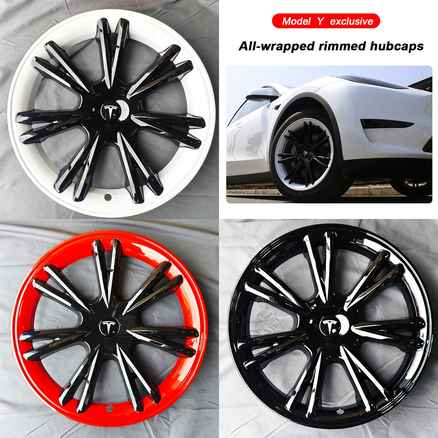 Tesla Model Y Rims wheel Cover 19 inch 4PCS/Set Full Cover Protecting Hub