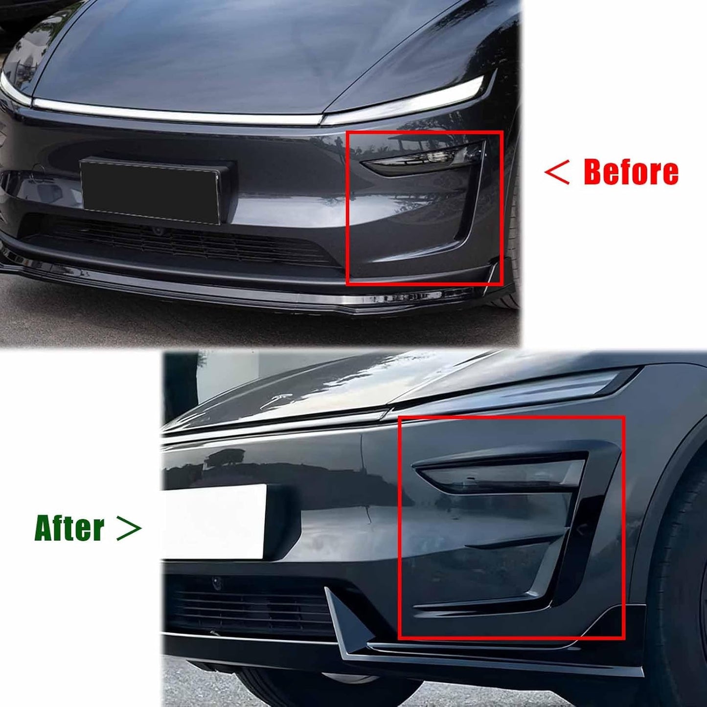 ‌Tesla Model Y Juniper Front Fog Light Trim Cover 2025+ 4pcs set