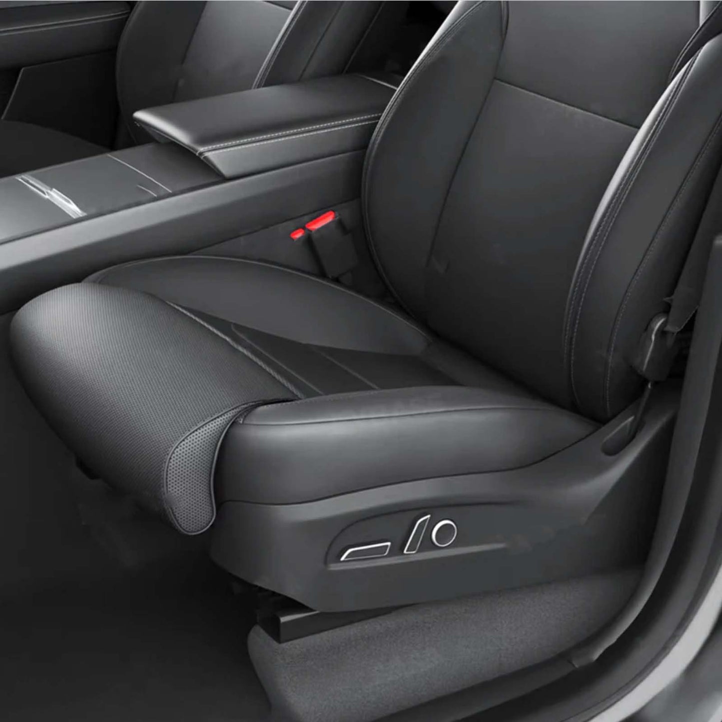 Model Y Model 3 Nappa Leather Front Seat Covers with Padded Leg Support 1PC