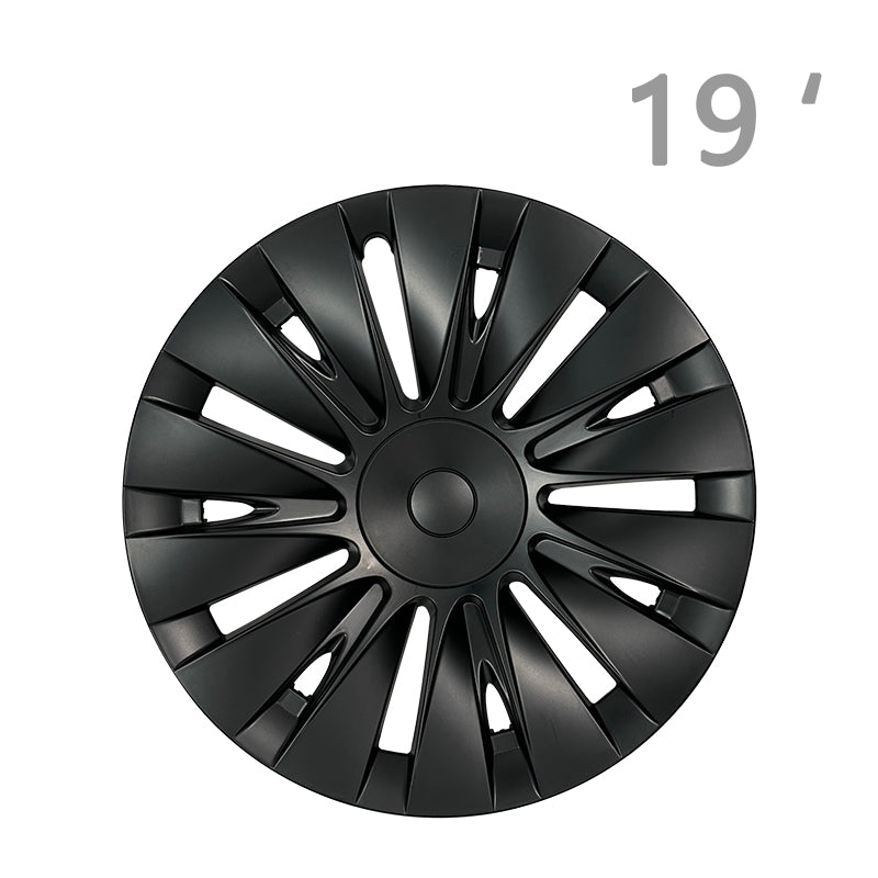 Tesla Model Y 19 inch Performance style 1 Set Full Cover Protecting Hub Matte black