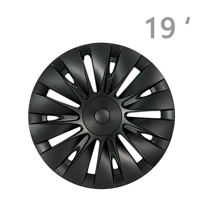 Tesla Model Y 19 inch Performance style 1 Set Full Cover Protecting Hub Matte black