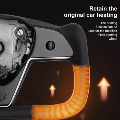 Tesla Model 3 / Y Yoke Steering Wheel Carbon Fiber Black Style C