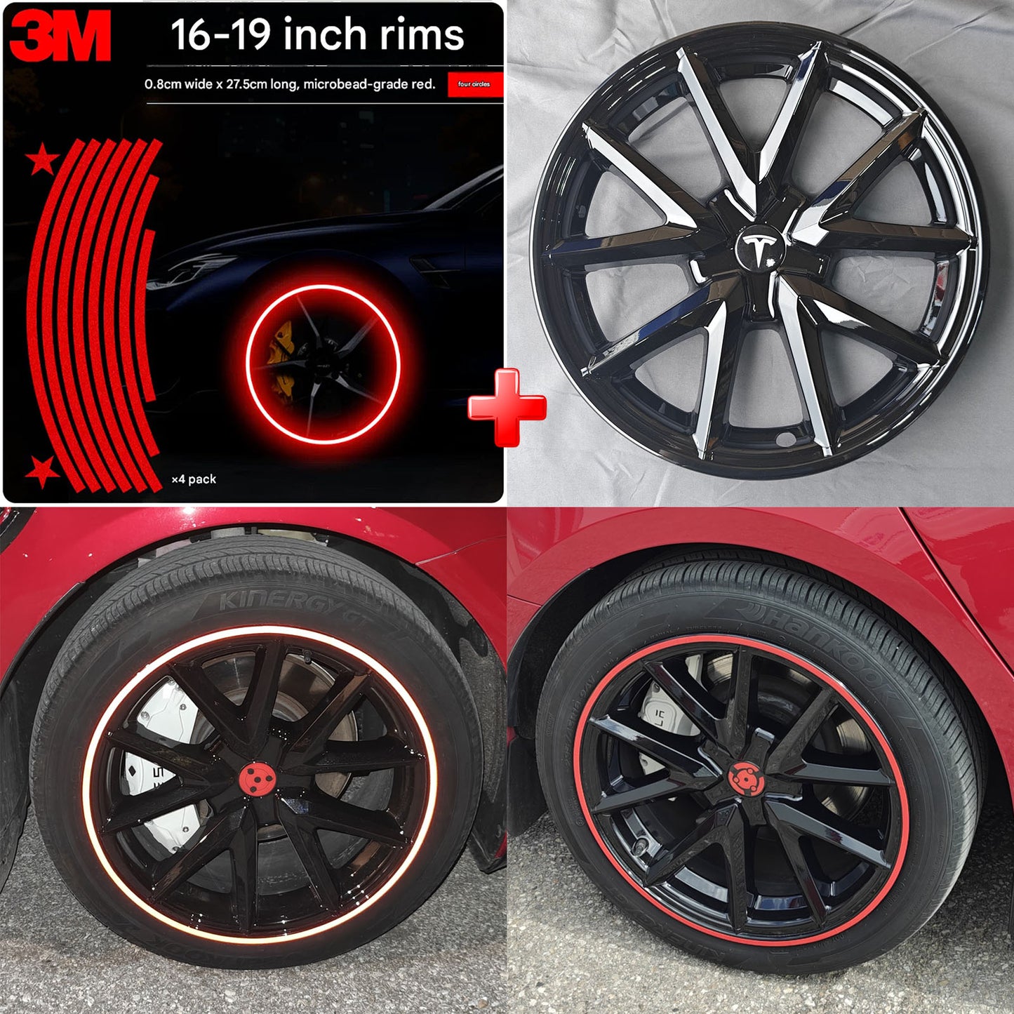 Car Wheel Rim Reflective Sticker 16inch to 21 inch