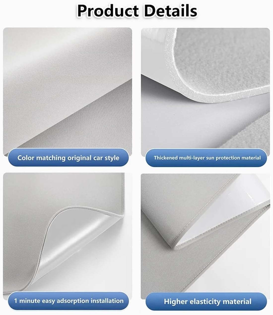 Model Y Sunshade Silicone Electrostatic Sunroof Shade Heat Insulation UV Protection