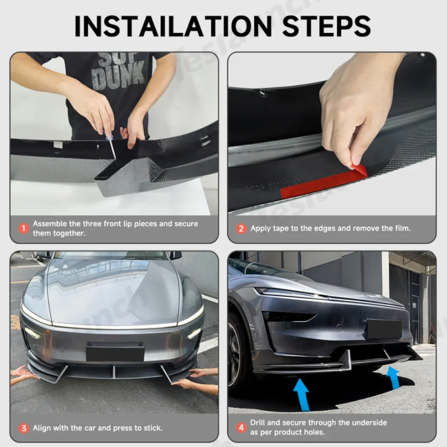 Tesla Model Y Juniper 2025+ Front Lip Spoiler V2