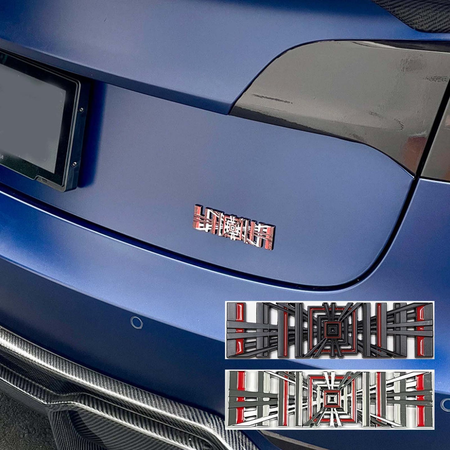 Tesla Plaid Spaceballs Tribute Aluminum Badge Trunk Emblem PLAID