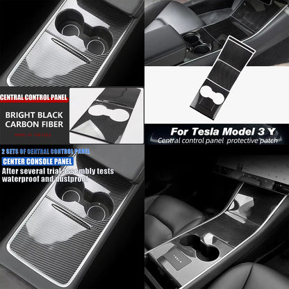 Center Console Carbon Fiber Decoration Panel ABS For Tesla Model 3 Model Y