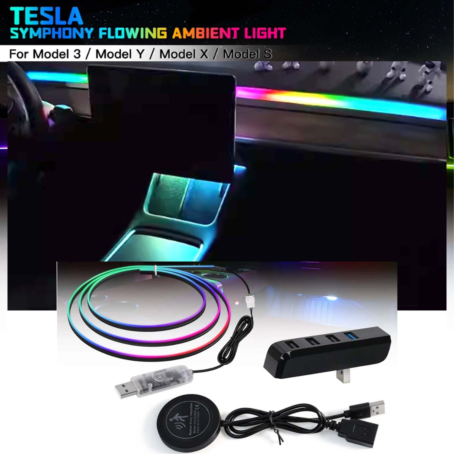 Tesla Model 3 Y Ambient Lights