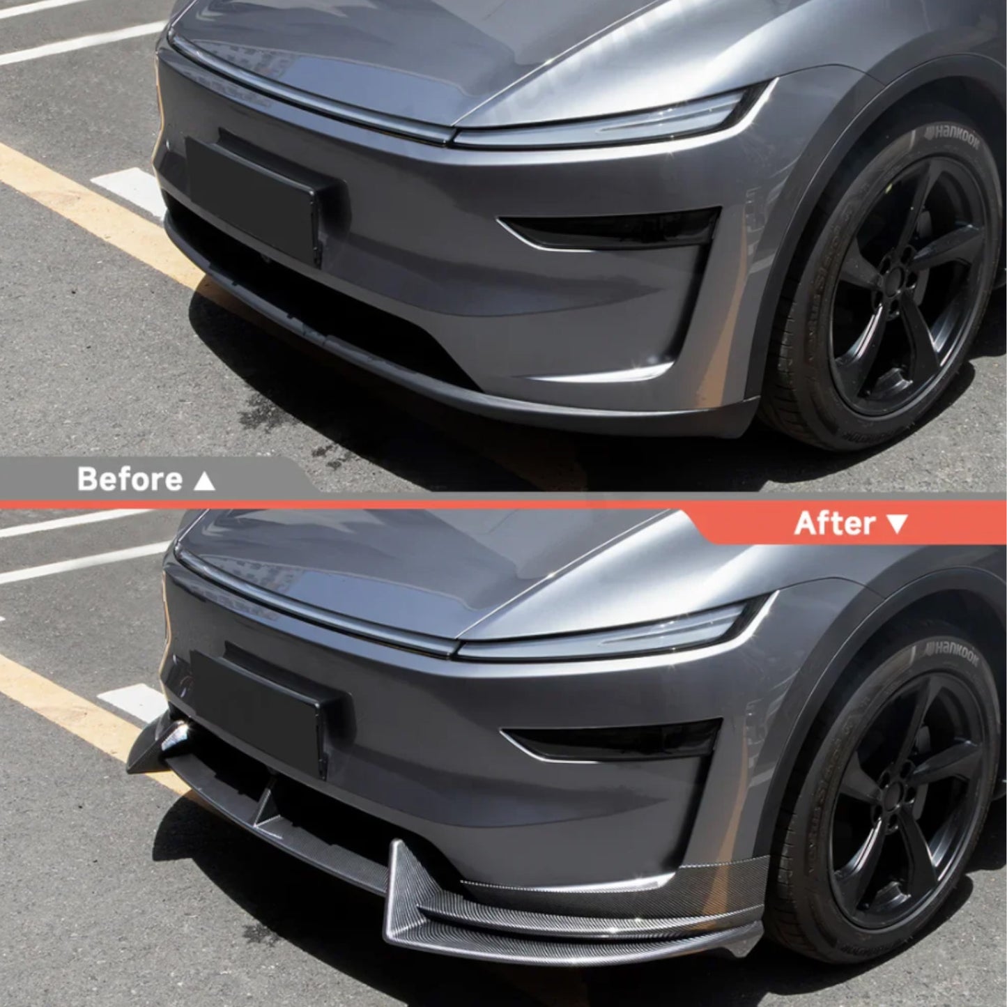 Tesla Model Y Juniper 2025+ Front Lip Spoiler V2