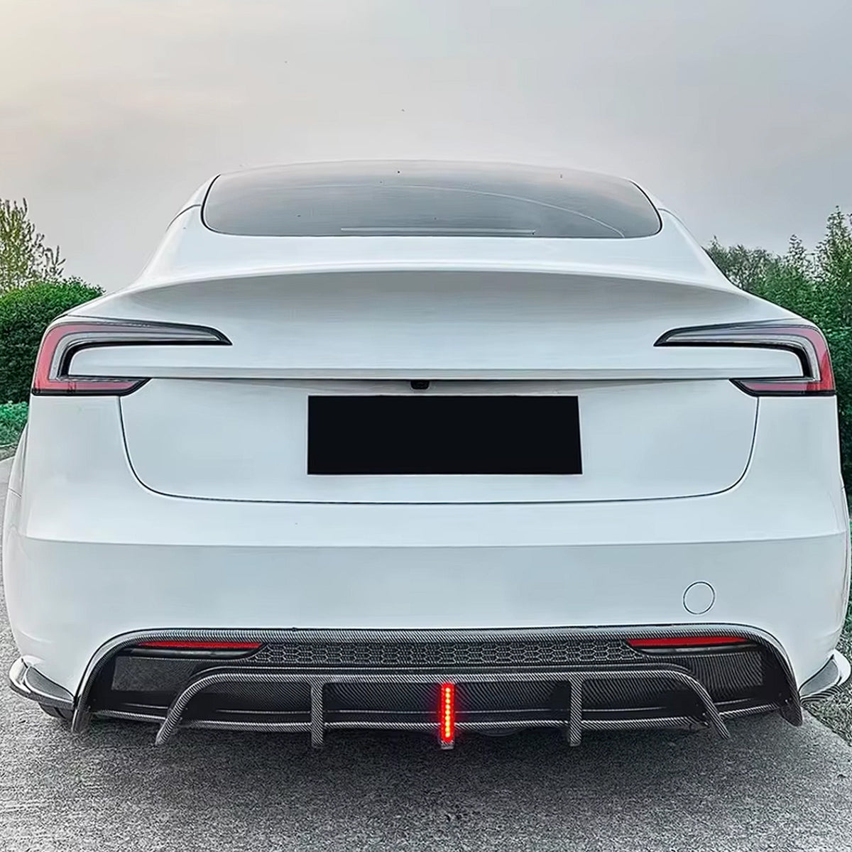 Tesla Model 3 Highland Rear Diffuser V2 with Pilot LED Light Replacement
