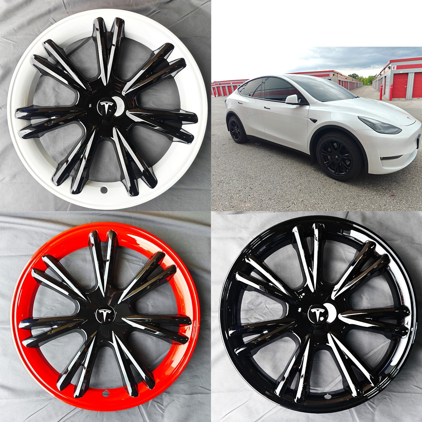 Tesla Model Y Rims wheel Cover 19 inch 4PCS/Set Full Cover Protecting Hub