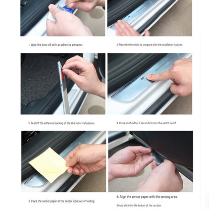 Tesla Model 3/Y Magnetic illuminated Pedal Welcome Light Door Sill 4 pcs