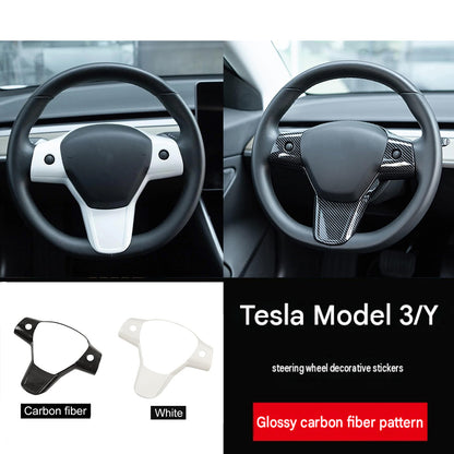 Tesla Model 3 /  Model Y  Steering Wheel Decorative Frame Stick on Protector