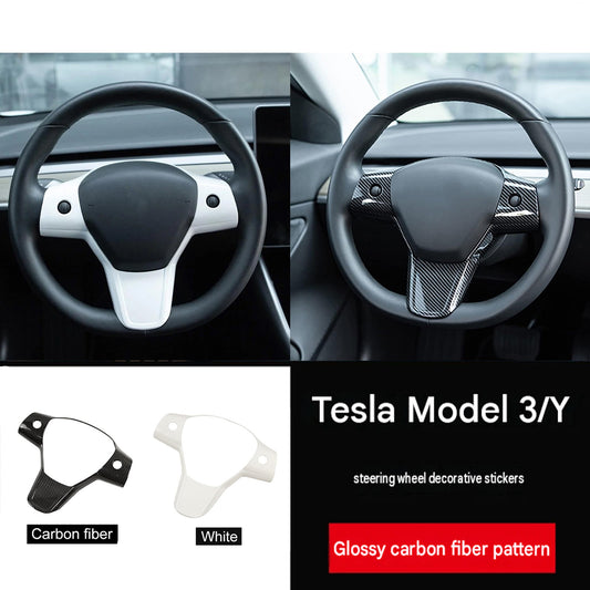 Tesla Model 3 /  Model Y  Steering Wheel Decorative Frame Stick on Protector