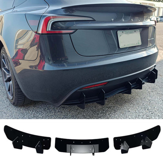 Tesla Model 3 2024+  Rear Bumper Lip Mod Diffuser Spoiler