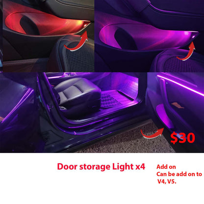 Model 3 Model Y Acrylic Ambient Lights Auto ON Off with installation