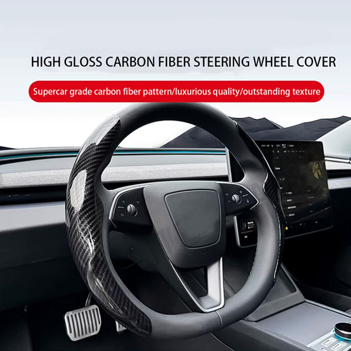 Tesla Model 3 Model Y Car Steering Wheel Cover 2 pcs