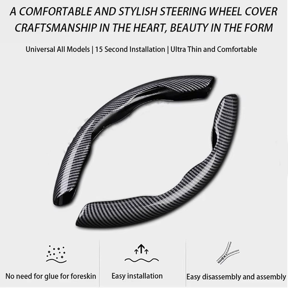 Tesla Model 3 Model Y Car Steering Wheel Cover 2 pcs